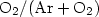 $\rm O_2/(Ar+O_2)$