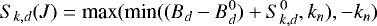 \begin{equation*}S_{k,d}(J) = \textrm{max}(\textrm{min}((B_{d}-B_{d}^0)&#x002B;S_{k,d}^0,k_{n}),-k_{n}) \end{equation*}