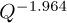 ${Q^{- 1.964}}$