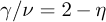 $\gamma /\nu = 2 - \eta $